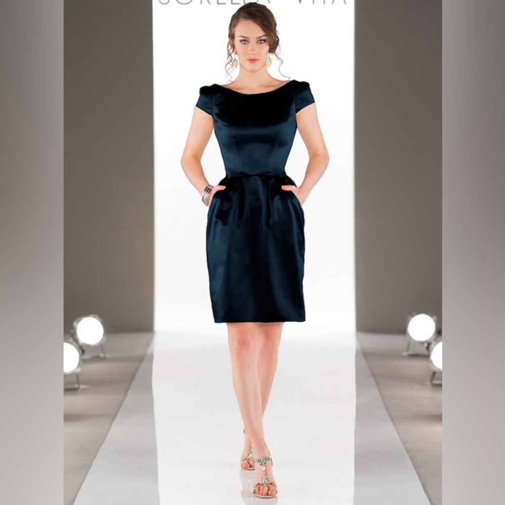 Sorella Vita Bridesmaid Dress 8562- Black NWT- SZ 10